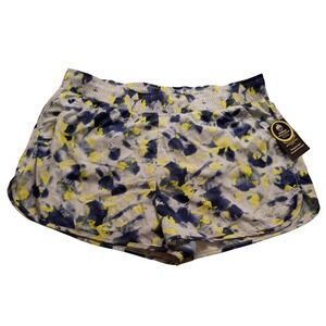 Athletic Works Womens Core Print Run Short Blue Sapphire Abstract L 12-14 NWT